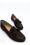 Genuine Leather Suede Tassel Detailed Women's Loafer Shoes