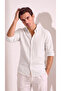 Men's Long Sleeve Buttoned Collar Textured Slim Fit Shirt - 3