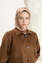 Patterned Twill Scarf Polka Dot Bronze - 4