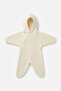 Star Figured Seamless Hooded Unisex Knitwear Baby Romper 0-6 Months - 2