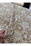 Mink White Floral Patterned Brode Lace Fabric - Daisy Embroidered Guipure Fabric for Evening Dresses & Dresses - 5