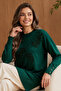 Patterned Mercerized Tunic N3385 Emerald Green - 2