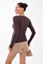 Women's Side Tie Detailed Crew Neck Long Sleeve Blouse 265071 - - 5