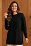 Patterned Mercerized Tunic N3385 Black - 2