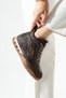 Women's Brown Lace-Up Thermo Sole Comfortable Sports Shoes - 2