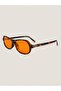 Unisex Rectangular Sunglasses Leopard Pattern Frame Orange Glass Montes C5 - 4