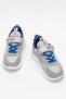 Children's Velcro Smart Lacing Sports Shoes Gray - Blue - 6