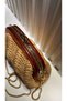Handmade Premium Acrylic Hand-Crafted Shoulder Bag Clutch (30X19Cm)Brown - 3