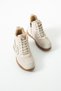 Women's Beige Lace-Up Thermo Sole Comfortable Sports Shoes - 3