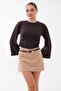 Women's Spanish Style Short Blouse with Gathered Side Detail 265163 - 3