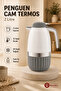 Luxury Glass Thermos 2L – Keeps Hot for 12 Hours and Cold for 24 Hours - Gray