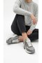 Women's Sports Shoes Gray White Thick Sole Lace-Up Zipper Mesh Detailed Casual Model Monarch - 2