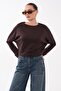 Women's Boat Neck Bat Sleeve Modal Sweatshirt 265139 - - 3