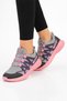 Knitwear Poly Sole Smart Lace-Up Children's Sports Shoes Gray - Pink