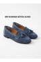 Genuine Leather Suede Tassel Detailed Women's Loafer Shoes