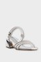 Heeled Girls' Sandals Shoes Silver