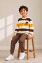 Boys' Striped Patterned School Daily Tracksuit Set Esf7036 - 3