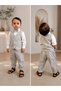 New Striped Boys' 4-Piece Vest Set – Shirt, Pants, Vest & Bow Tie Long-Sleeved Shirt - 2