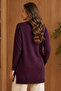 Patterned Mercerized Tunic N3385 Plum - 3