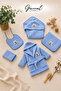 Cotton Candy |   5-Piece Boxed Embroidered Cotton Hooded Baby Bathrobe and Bath Set |   Ultra Soft |   Baby Bathrobe |   Bathroom - 3