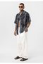 Patterned Ribbed Oversize Shirt - 3