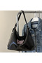 Women's Black Butterfly Embroidered Handbag - 4