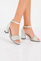 Stone Heeled Girls' Sandals White - 2