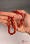Gold Particle Capsule Cut Rosary |   17-Piece Men's Prayer Beads - Red - 5