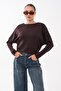 Women's Boat Neck Bat Sleeve Modal Sweatshirt 265139 - - 2