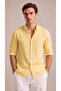 Men's Long Sleeve Buttoned Collar Textured Slim Fit Shirt - 3