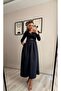 Belted Long Sleeve Camisole Dress with Tencel Skirt - 4