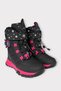 Velcro Smart Lace-Up Fur Girls' Boots Black - Fuchsia - 2