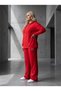 Women's Plus Size Long Sleeve Leopard Detailed Hooded Tracksuit Set 8296-26 - 3