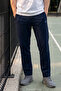 Men's 3-Pocket Elastic Waist Straight-Leg Sweatpants 25719 Navy Blue