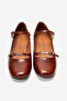 Women's double strap heeled ballet flats in genuine leather by vionne taba - 4