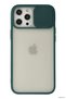 Zngzrmll iPhone 12 Pro Max Case Palm Frosted Camera Sliding Silicone (175042) - Green