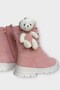 Teddy Bear Zippered Cold-Proof Girls' Boots Pudra - 4