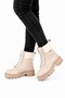 Zippered Accessory Detail Girls' Boots Beige - 3
