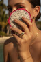 Adjustable Yellow Color Women's Ring with Green Stone and Zircon Detail - 2