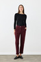 Canvas Mom Pants - Plum - 4