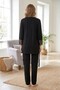 3-Piece Maternity and Postpartum Pajama Set with Daisy Flower Print, Button Detail, and Lace Robe - 3