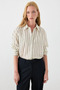 Striped Lyocell Shirt - Ecru - 5