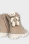 Teddy Bear Zippered Cold-Proof Girls' Boots Beige - 2