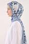 Botanik Çizgi Aqua Soft Shawl 4080 - Baby Blue - 2