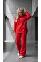 Women's Plus Size Long Sleeve Leopard Detailed Hooded Tracksuit Set 8296-26 - 2
