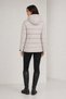 Women's Stone-Colored, Hooded, Lined, Water and Wind Resistant Puffer Coat - 6