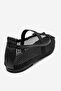 Women's strappy mesh ballet flats - genuine leather lucien black - 3