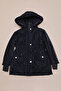 Drawstring Hooded Girls' Coat