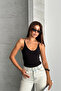 Thin Straps Backless Bodysuit Blouse - 7