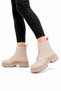 Zippered Quilted Design Girls' Boots Beige - 3